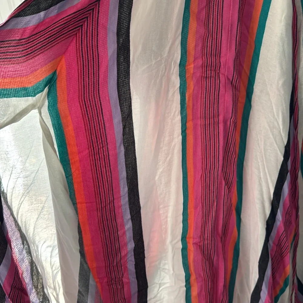 Free people maxi dress tassel stripe Colorful Striped Maxi Dress pink purple xs - Picture 3 of 4
